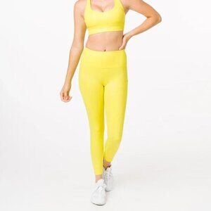 Neon Yellow Metallic Light n Tight Hi-rise Leggings